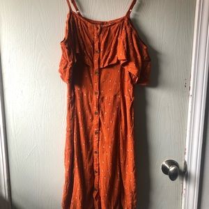 Burnt Orange Boho Dress